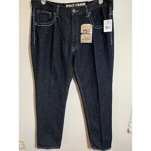 VINTAGE Phat Farm Jeans Men  Blue Slim Hip Hop Y2K Denim Flap Pockets City X